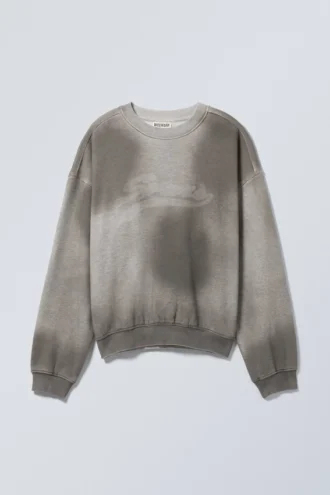 Loose Graphic Sweatshirt – Grey – Sport Spray Loose Graphic Sweatshirt – Grey – Sport Spray