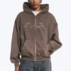 Loose Graphic Zip Hoodie – Dark Mole – Flow Loose Graphic Zip Hoodie – Dark Mole – Flow