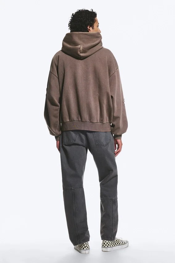 Loose Graphic Zip Hoodie – Dark Mole – Flow Loose Graphic Zip Hoodie – Dark Mole – Flow