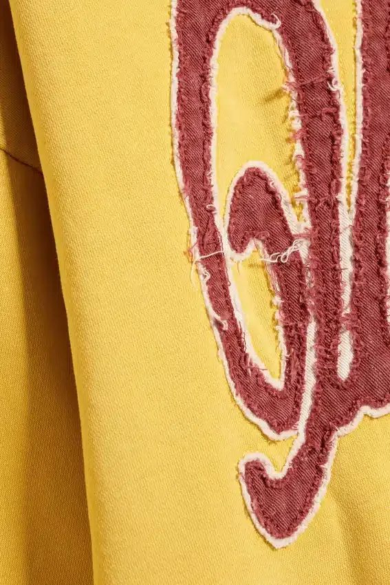 Loose Graphic Zip Hoodie – Yellow – Red Wave Loose Graphic Zip Hoodie – Yellow – Red Wave