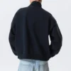 Loose Half Zip Sweatshirt – Dark Navy Blue Loose Half Zip Sweatshirt – Dark Navy Blue