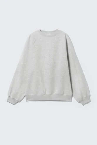 Loose Heavy Sweater – Grey Melange