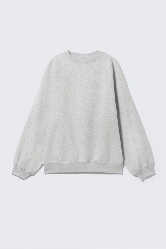 Loose Heavy Sweater – Grey Melange Loose Heavy Sweater – Grey Melange