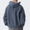 Loose Heavyweight Cotton Hoodie – Washed Dark Blue Loose Heavyweight Cotton Hoodie – Washed Dark Blue