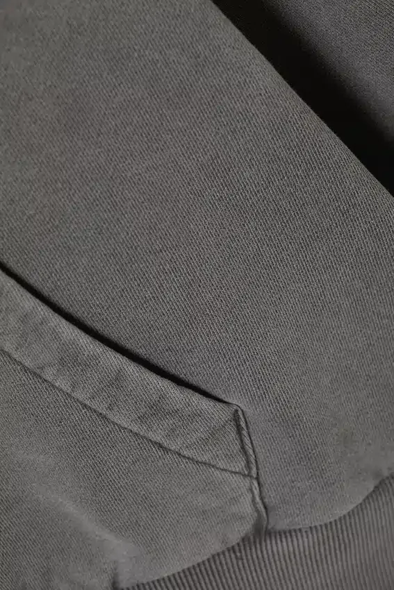 Loose Heavyweight Cotton Hoodie – Washed Dark Grey Loose Heavyweight Cotton Hoodie – Washed Dark Grey