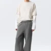 Loose Heavyweight Cotton Sweatpants – Washed Dark Grey