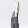 Loose Heavyweight Cotton Sweatpants – Washed Dark Grey