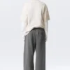 Loose Heavyweight Cotton Sweatpants – Washed Dark Grey