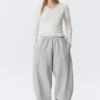 Loose Heavyweight Sweatpants – Grey Melange Loose Heavyweight Sweatpants – Grey Melange