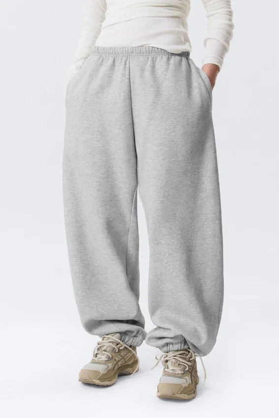 Loose Heavyweight Sweatpants – Grey Melange Loose Heavyweight Sweatpants – Grey Melange