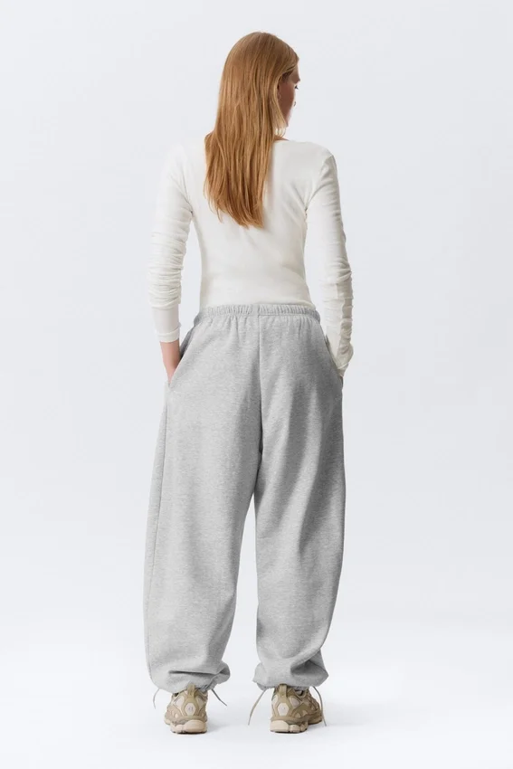 Loose Heavyweight Sweatpants – Grey Melange Loose Heavyweight Sweatpants – Grey Melange