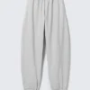 Loose Heavyweight Sweatpants – Grey Melange Loose Heavyweight Sweatpants – Grey Melange