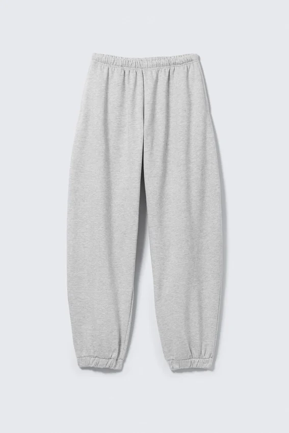 Loose Heavyweight Sweatpants – Grey Melange Loose Heavyweight Sweatpants – Grey Melange