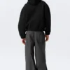 Loose High-Neck Scuba Zip Hoodie – Black Loose High-Neck Scuba Zip Hoodie – Black