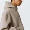 Loose High-Neck Scuba Zip Hoodie – Light Dusty Mole Loose High-Neck Scuba Zip Hoodie – Light Dusty Mole