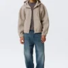 Loose High-Neck Scuba Zip Hoodie – Light Dusty Mole Loose High-Neck Scuba Zip Hoodie – Light Dusty Mole