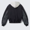 Loose Hooded Bomber Jacket – Dark Navy Blue Loose Hooded Bomber Jacket – Dark Navy Blue