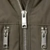 Loose Hooded Bomber Jacket – Mole Dark Loose Hooded Bomber Jacket – Mole Dark