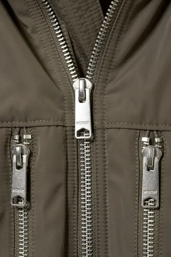 Loose Hooded Bomber Jacket – Mole Dark Loose Hooded Bomber Jacket – Mole Dark