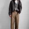 Loose Hooded Canvas Jacket – Black Melange Loose Hooded Canvas Jacket – Black Melange