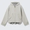 Loose Hooded Canvas Jacket – Light Dusty Grey Loose Hooded Canvas Jacket – Light Dusty Grey