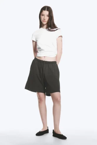 Loose Jersey Pull-On Shorts – Dark Grey