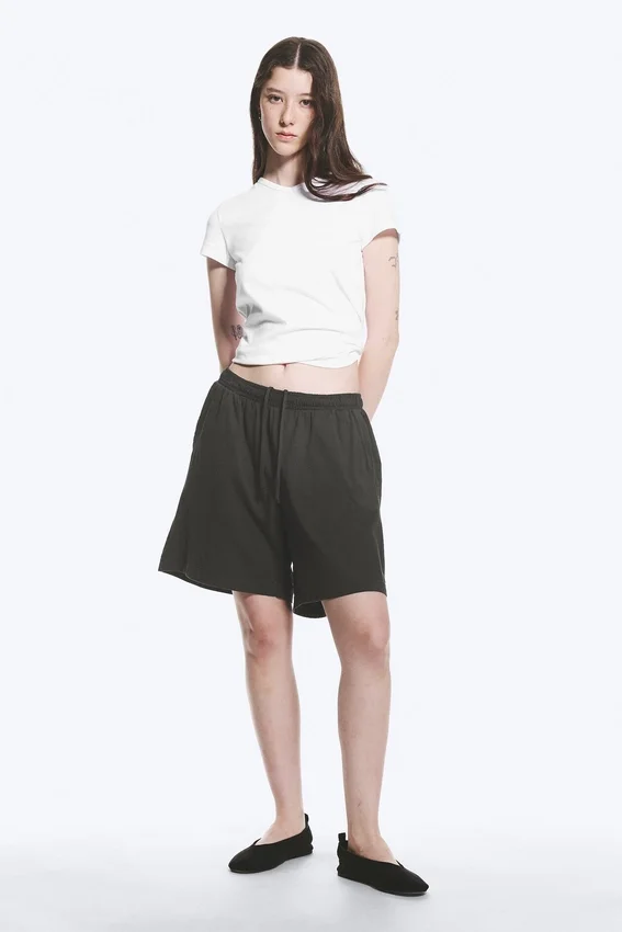 Loose Jersey Pull-On Shorts – Dark Grey Loose Jersey Pull-On Shorts – Dark Grey
