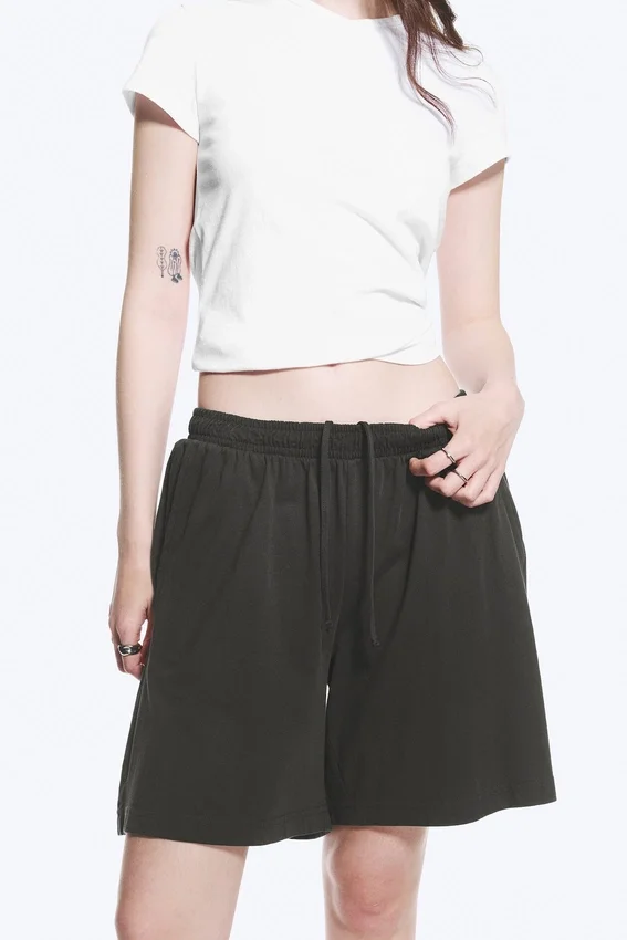 Loose Jersey Pull-On Shorts – Dark Grey Loose Jersey Pull-On Shorts – Dark Grey