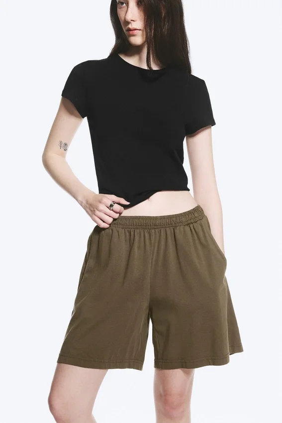 Loose Jersey Pull-On Shorts – Dark Mole Loose Jersey Pull-On Shorts – Dark Mole