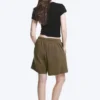 Loose Jersey Pull-On Shorts – Dark Mole Loose Jersey Pull-On Shorts – Dark Mole