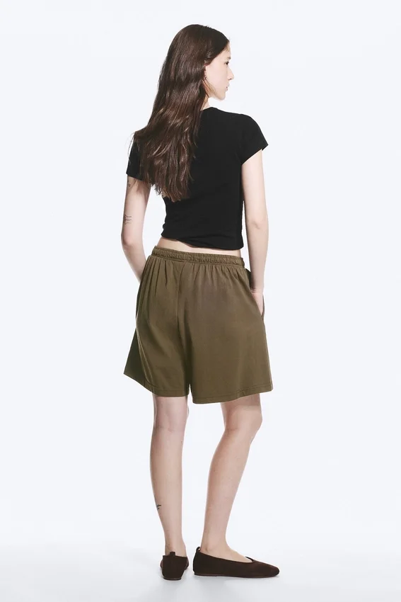Loose Jersey Pull-On Shorts – Dark Mole Loose Jersey Pull-On Shorts – Dark Mole