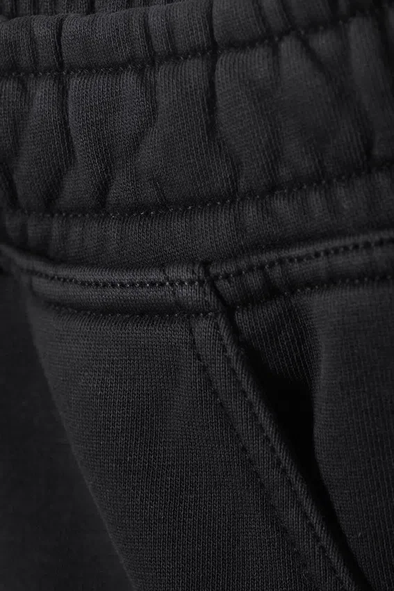 Loose Knee-Length Jersey Shorts – Washed Dark Grey Loose Knee-Length Jersey Shorts – Washed Dark Grey