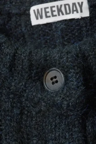 Loose Knitted Cardigan – Navy Blue