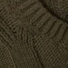 Loose Knitted Structured Sweater – Dark Khaki Green Loose Knitted Structured Sweater – Dark Khaki Green