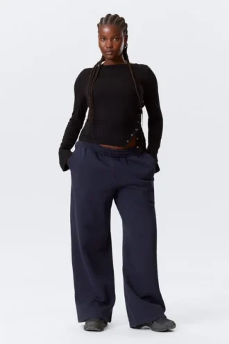 Loose Long Heavyweight Sweatpants – Dark Blue