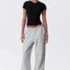 Loose Long Heavyweight Sweatpants – Grey Melange Loose Long Heavyweight Sweatpants – Grey Melange