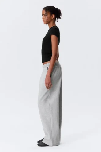 Loose Long Heavyweight Sweatpants – Grey Melange