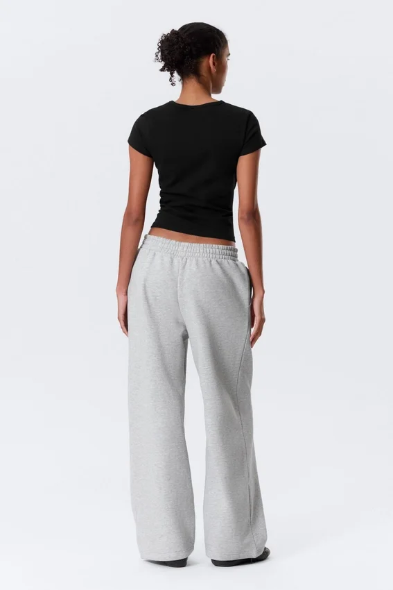 Loose Long Heavyweight Sweatpants – Grey Melange Loose Long Heavyweight Sweatpants – Grey Melange