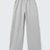 Loose Long Heavyweight Sweatpants – Grey Melange Loose Long Heavyweight Sweatpants – Grey Melange