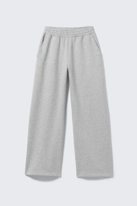 Loose Long Heavyweight Sweatpants – Grey Melange Loose Long Heavyweight Sweatpants – Grey Melange