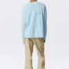 Loose Long-Sleeved Henley T-Shirt – Light Blue Loose Long-Sleeved Henley T-Shirt – Light Blue