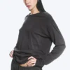 Loose Long-Sleeved T-Shirt – Dark Grey Loose Long-Sleeved T-Shirt – Dark Grey