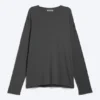 Loose Long-Sleeved T-Shirt – Dark Grey Loose Long-Sleeved T-Shirt – Dark Grey