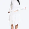 Loose Long-Sleeved T-Shirt – White Loose Long-Sleeved T-Shirt – White
