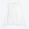 Loose Long-Sleeved T-Shirt – White Loose Long-Sleeved T-Shirt – White