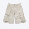 Loose Low Rise Cargo Shorts – Light Beige – Camouflage Loose Low Rise Cargo Shorts – Light Beige – Camouflage