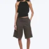 Loose Low Rise Cargo Shorts – Washed Dark Grey Loose Low Rise Cargo Shorts – Washed Dark Grey