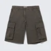 Loose Low Rise Cargo Shorts – Washed Dark Grey Loose Low Rise Cargo Shorts – Washed Dark Grey