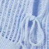 Loose Open-Knit Side Slit Sweater – Light Blue Loose Open-Knit Side Slit Sweater – Light Blue