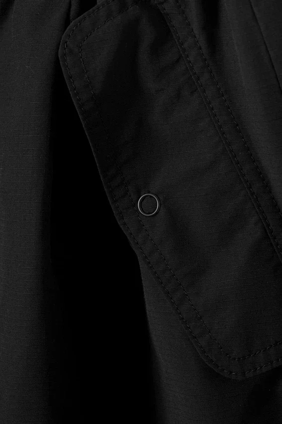 Loose Pleated Parachute Trousers – Black Loose Pleated Parachute Trousers – Black